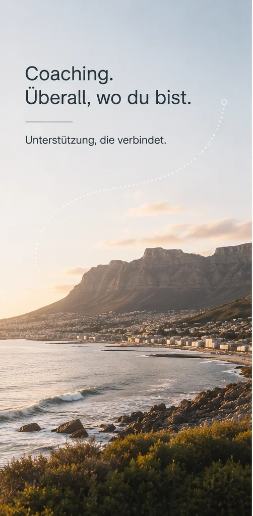 Coaching — anywhere you are, Cape Town coastline